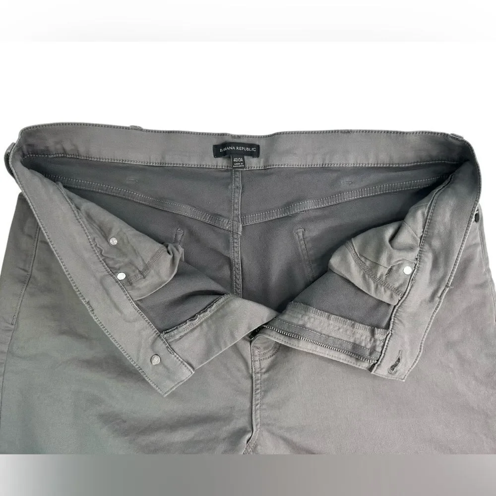 Banana Republic Straight Leg Chino’s Gray Cotton Stretch Men’s Size 40x34